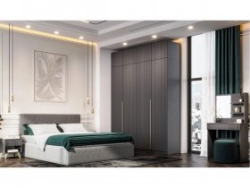 Гардеробная Эккервуд (графит) в Зеленогорске - zelenogorsk.mebel-nsk.ru | фото