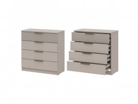 Комод 4 ящика (ЛДСП/МДФ) Эккервуд (меланж) в Зеленогорске - zelenogorsk.mebel-nsk.ru | фото