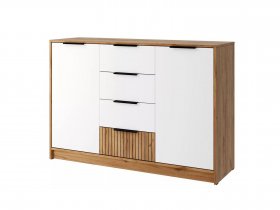 Комод КМ-002 Ивис (дуб крафт золотой/белый) в Зеленогорске - zelenogorsk.mebel-nsk.ru | фото