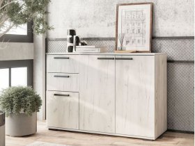 Комод Стандарт-3 NEW (дуб крафт белый) в Зеленогорске - zelenogorsk.mebel-nsk.ru | фото