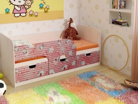 Кровать детская с ящиками 1,86 Минима Hello Kitty в Зеленогорске - zelenogorsk.mebel-nsk.ru | фото