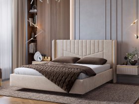 Кровать двуспальная 1,6м Диор (кашемир суфле (велюр)) в Зеленогорске - zelenogorsk.mebel-nsk.ru | фото