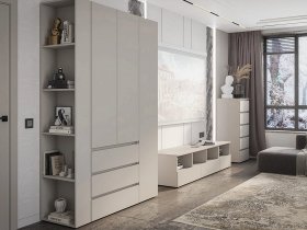 Модульная стенка Люмо (кашемир) в Зеленогорске - zelenogorsk.mebel-nsk.ru | фото