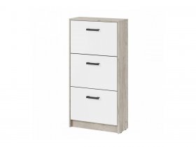 Обувница ОБ-2 Вега (дуб крафт серый/белый) в Зеленогорске - zelenogorsk.mebel-nsk.ru | фото