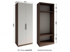 Шкаф 900 Роза (орех франклин карамельный/бежевый скин) в Зеленогорске - zelenogorsk.mebel-nsk.ru | фото