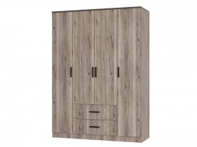 Шкаф четырехстворчатый Титан (дуб смоки) в Зеленогорске - zelenogorsk.mebel-nsk.ru | фото
