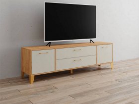 Тумба под ТВ Парус-13 (дуб крафт золотой/кашемир) в Зеленогорске - zelenogorsk.mebel-nsk.ru | фото