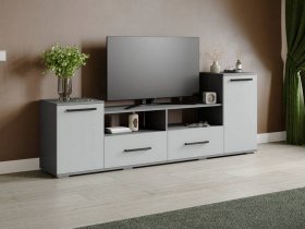 Тумба под ТВ Парус-2 (графит серый/серый камень) в Зеленогорске - zelenogorsk.mebel-nsk.ru | фото